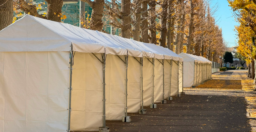 【小型テント比較】イベントで使われるレンタルテントのサイズと選び方と特徴