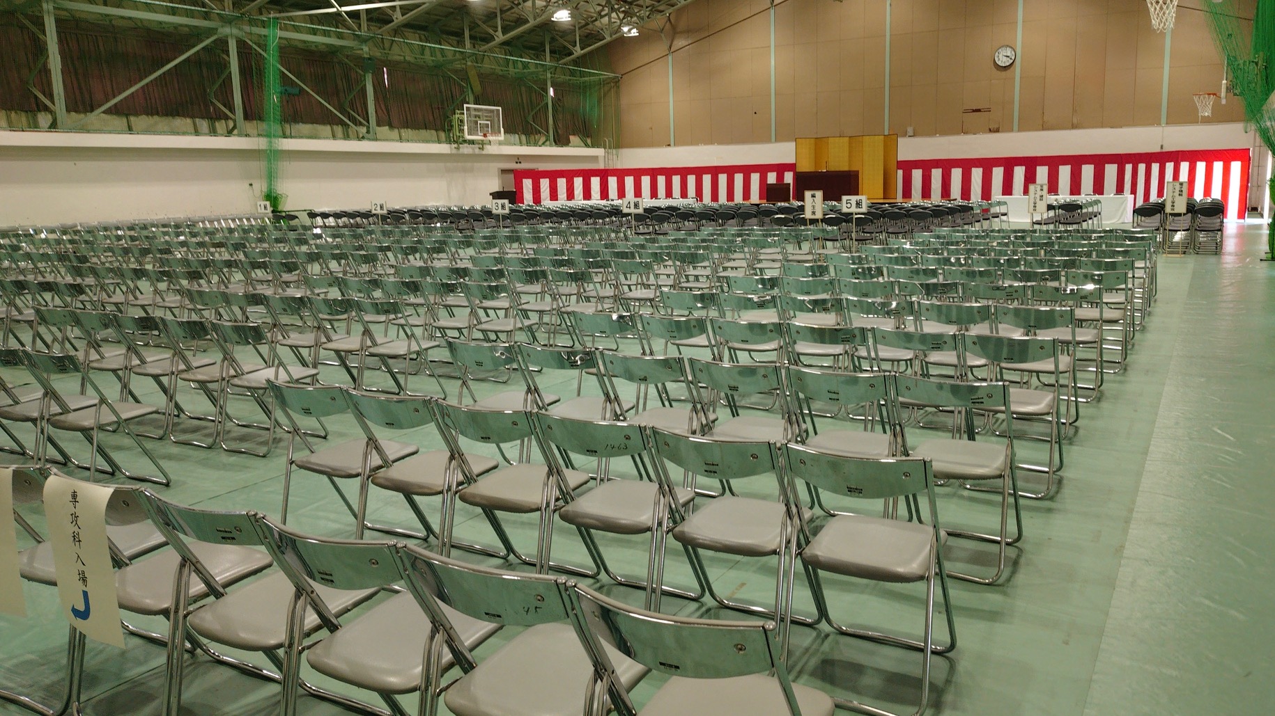 【設営事例】松江　入学式会場設営