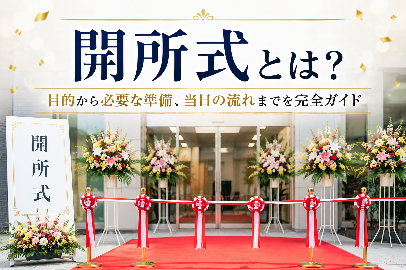 開所式とは？目的から必要な準備、当日の流れまでを完全ガイド